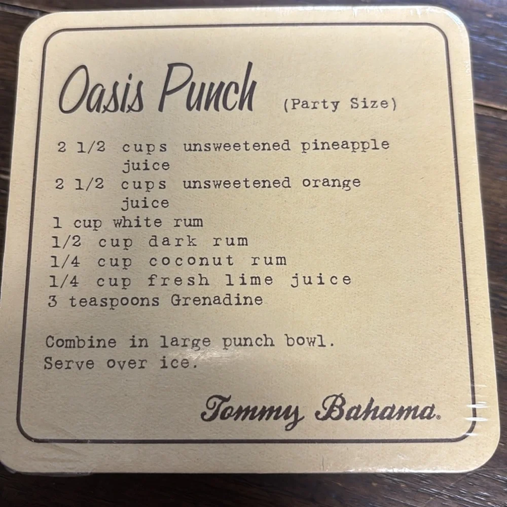 Tommy Bahama‎ Coasters with Martini Design